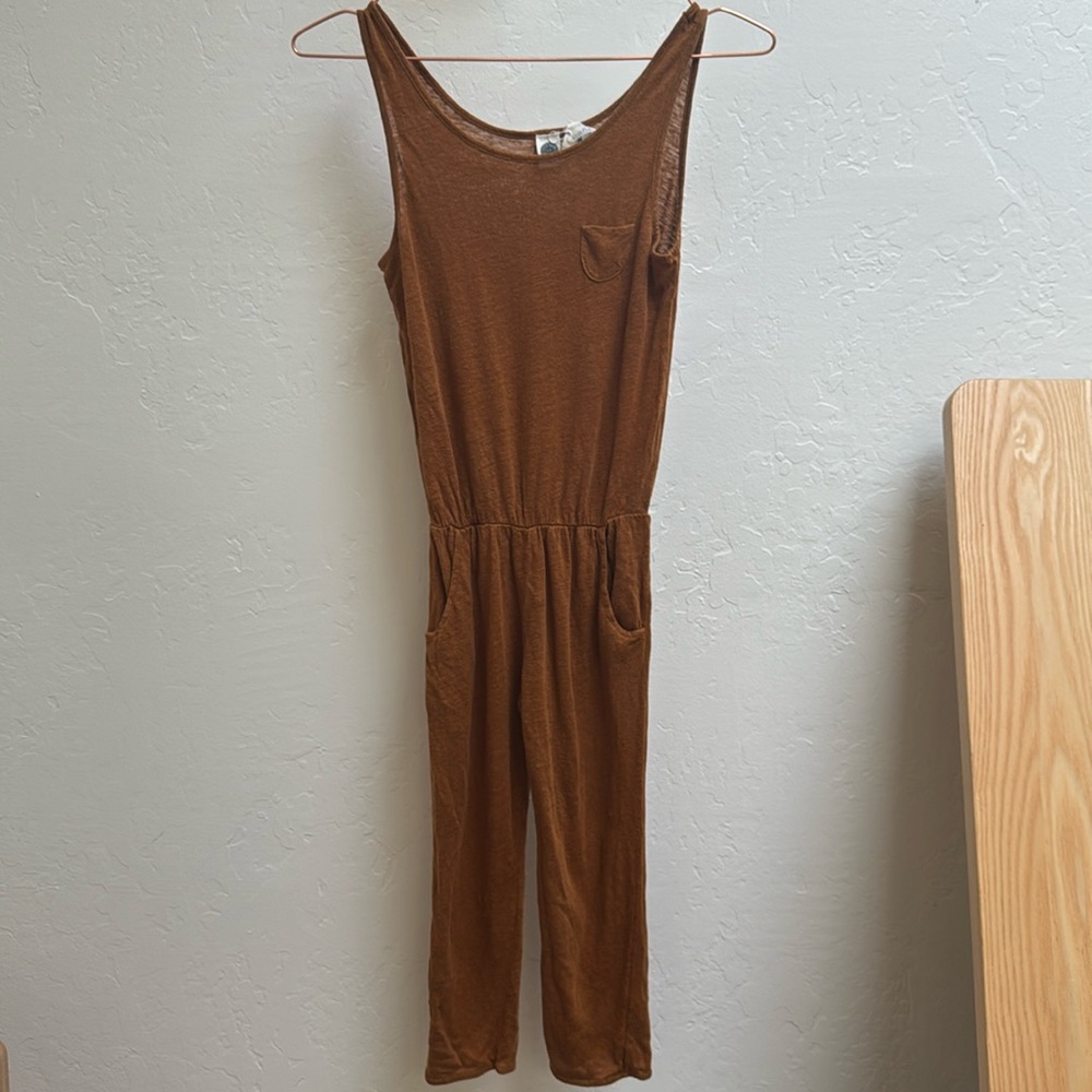 Le petit germain one piece romper jumpsuit knit brown NWT 6